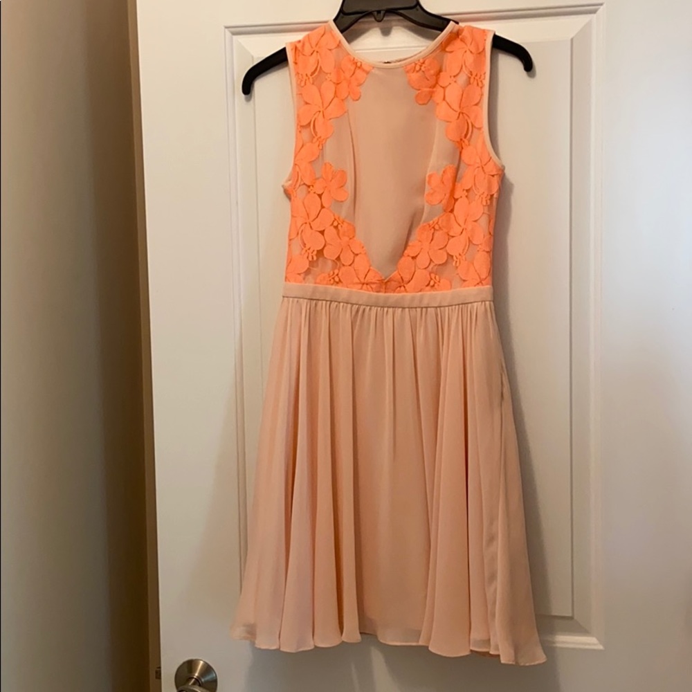 Ted Baker lace top chiffon dress